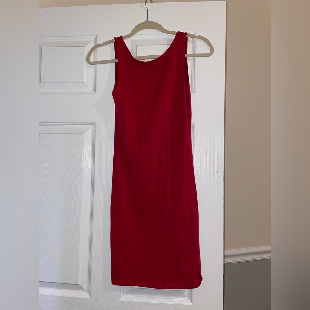 Red Blackless Dress